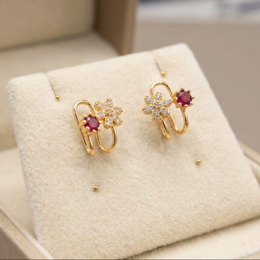 Cubic Zirconia Flower
